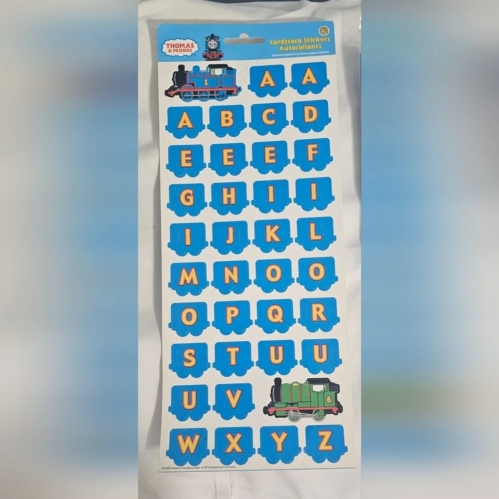 Lot of Thomas & Friends Train Theme Pack and two Sheets of Stickers Autocollants